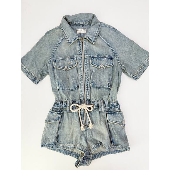 Free people denim romper - size small - Picture 2 of 5